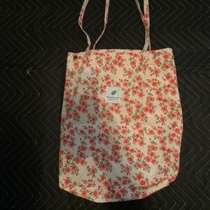 Topasion Corduroy Floral Print Tote Bag (EUC)